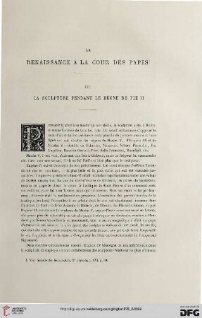 2. Pér. 18.1878: La Renaissance à la cour des papes, [3] : la sculpture pendant le règne de Pie II
