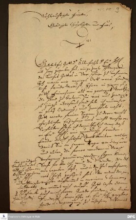 Brief von August Hermann Francke an Kurfürstin Anna Sophia von Sachsen.