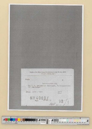 Von K. Eisner gesammelte Broschüren, Zeitungen und Zeitungsmeldungen: Bd. 9