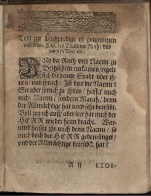 [Predigttext und] "Exordium"