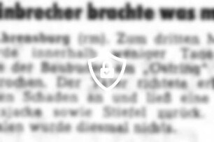 Einbrecher brachte was mit