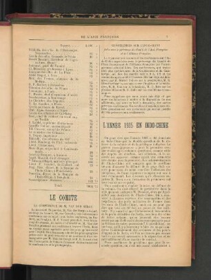 L'Année 1905 en Indo-Chine.