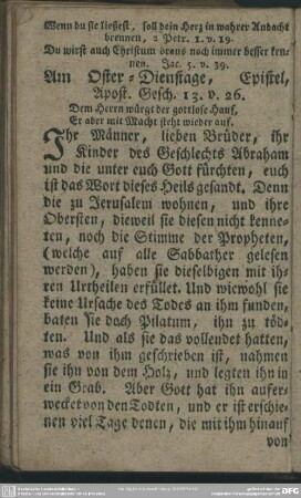 Am Oster-Dienstage