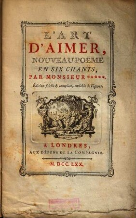 L' Art d'Aimer : Nouveau Poeme En Six Chants