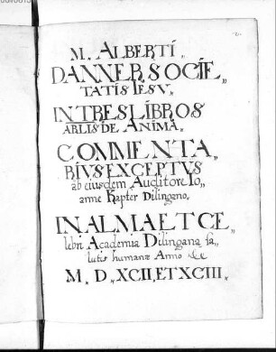 Commentarius in tres libros Aristotelis de anima - BSB Clm 3847