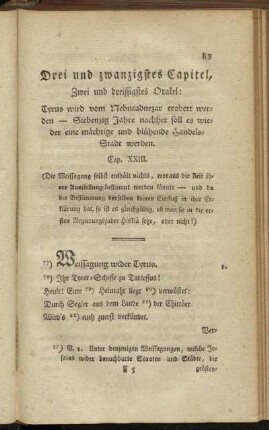 Drei und zwanzigstes Capitel, Zwei und dreissigstes Orakel