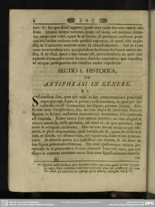 Sectio I. Historica, De Antiphrasi In Genere