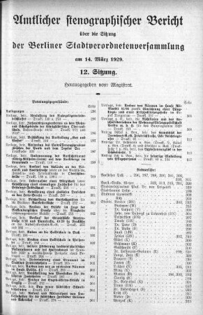Sitzung 12, 14. März 1929