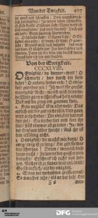 Von der Ewigkeit.