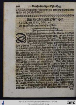 Am Hochheiligen Oster-Tag.