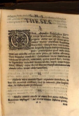 Theses, quibus animadversiones in Annales ecclesiasticos Baronii summatim comprehenduntur