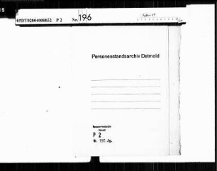 Belegakte (Protokollakten) zu den Zivilstandsregister der Dissidenten der Stadt Herford mit den Orten Enger und Herford (H 1861-1871 1872-1873, T 1872-1874)