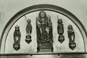 Heilige Anna selbdritt, umgeben von Heiligen : Dingelstädt (Eichsfeld)