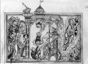 Apokalypse — Tod des Antichristen, Himmelfahrt von Henoch und Elias, Folio fol. 18