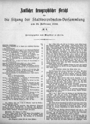 No 9, 25. Februar 1886