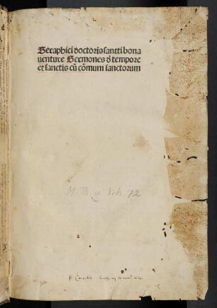 Sermones de tempore et de sanctis : P. 1.2