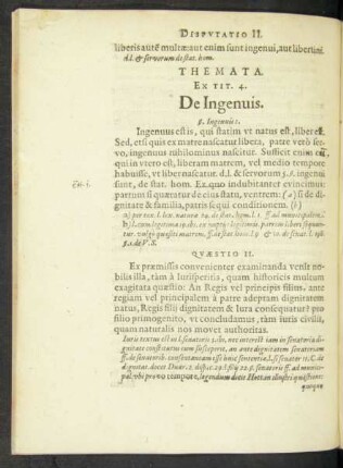 Themata Ex Tit. 4. De Ingenuis.