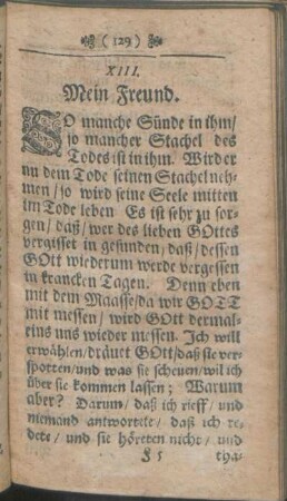 XIII. Mein Freund.