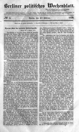 No 5, 3. Februar 1838