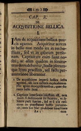 Cap. X. De Acquisitione Bellica. - Cap. XIV. De Pace.