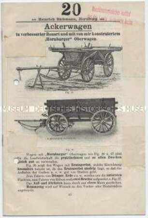 Ackerwagen in verbesserter Bauart und mit von mir konstruiertem "Hornburger" Oberwagen