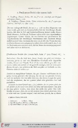 7. Predicanten Bericht der messen halb
