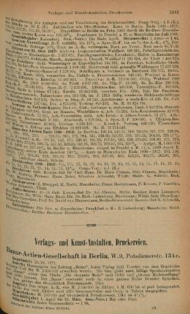 Verlags- und Kunst-Anstalten, Druckereien