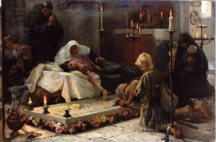 Wallfahrer am Grabe der heiligen Elisabeth