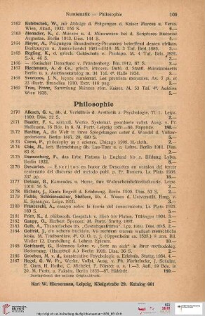 Philosophie (Nr. 2170-2203)