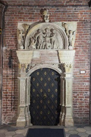 Katholische Kirche Sankt Johannes der Täufer, Portal der Sakristei, Breslau, Polen
