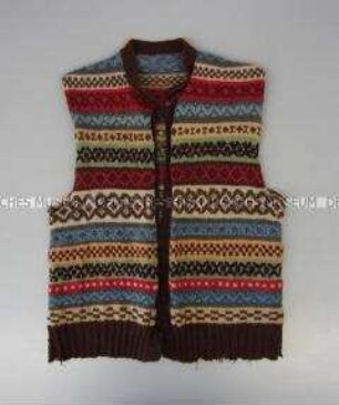 Weste aus Restwolle gestrickt