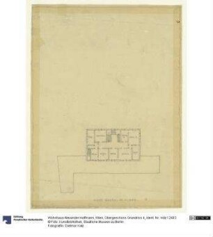 Wohnhaus Alexander Hoffmann, Wien, Obergeschoss Grundriss 4