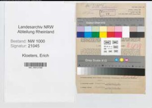Entnazifizierung Erich Kloeters, geb. 30.08.1894 (Landwirt)