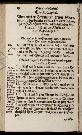 Das X. Capitel. Von etlichen Ceremonien dreyer Sacramenten [...]