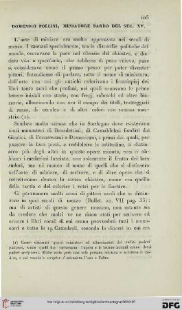 8: Domenico Pollini, miniatore sardo del sec. XV