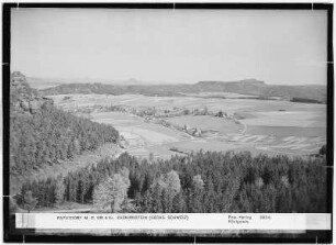 Papstdorf mit dem Großen und Kleinen Zschirnstein