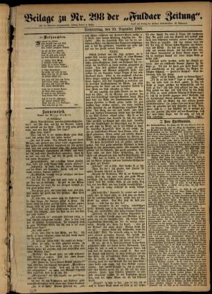 Zweite Ausgabe vom Donnerstag, den 25. Dezember 1890.