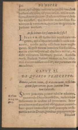 Caput XI. De Quarto Praecepto.