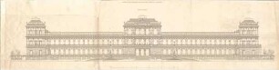 Neureuther, Gottfried von; München; Akademie der bildenden Künste - Hauptfassade (Aufriss)