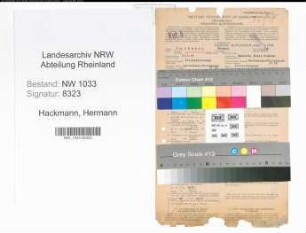 Entnazifizierung Hermann Hackmann , geb. 11.04.1905 (Polizeibeamter)