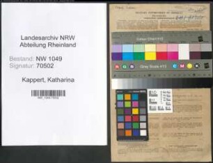Entnazifizierung Katharina Kappert , geb. 04.12.1891 (Lehrerin)