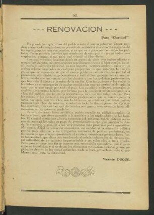 Renovación