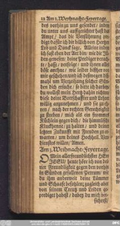 Am 3. Weihnacht-Feyertage.