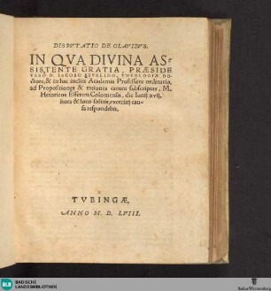 Disputatio de clavibus