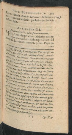 Articulus III. Ab Henrico IV. ad reformationem