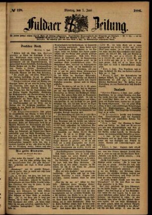 Ausgabe vom Montag, den 07. Juni 1886.