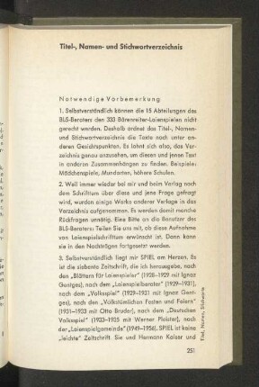 Titel-, Namen- und Stichwortverzeichnis