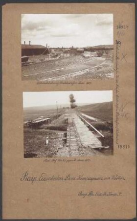 Überladebahnhof Baldershofen. (Feldbahn Baldershofen-Weiher-Orhofen-Schollhofen; Niedbahn)