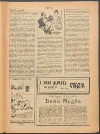 Opinión de la nación sobre la novela Doña Magda