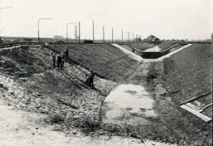 Flußbett der verlegten Wyhra 1935 von der Einmündung in die Wyhra an der Ortslage Witznitz.